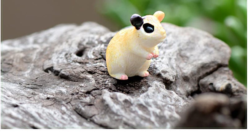 TANOMA 10PCS Hamster Micro Landscape Ornaments, Miniature Figurines Fairy Garden Accessories, Garden DIY Kit - Image 3